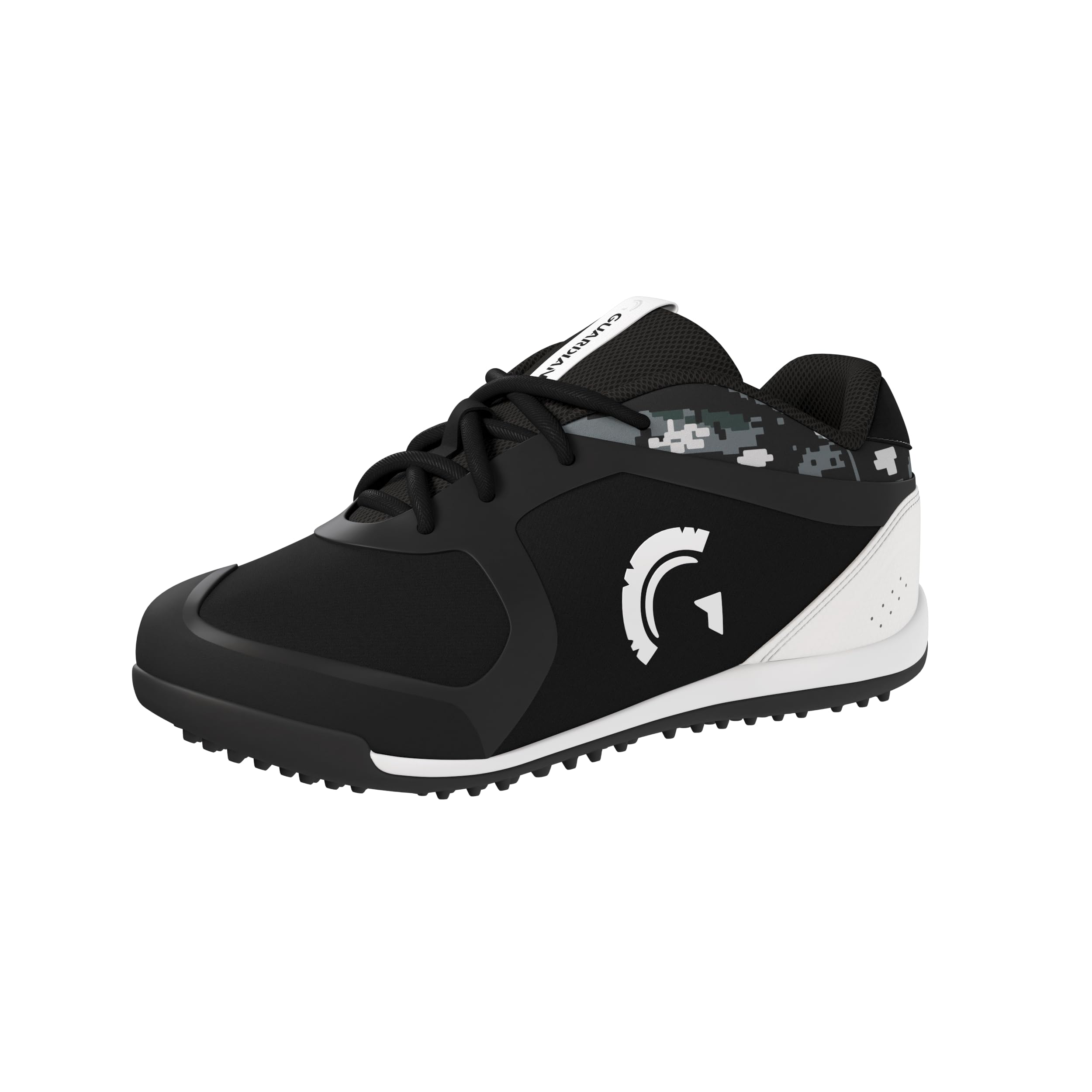 Guardian Bolt Youth Baseball Turf Shoes - Baseball Cleats for Boys and Girls Softball Shoes - Lightweight - Supportive - Comfortable Design, Black/Grey, 7