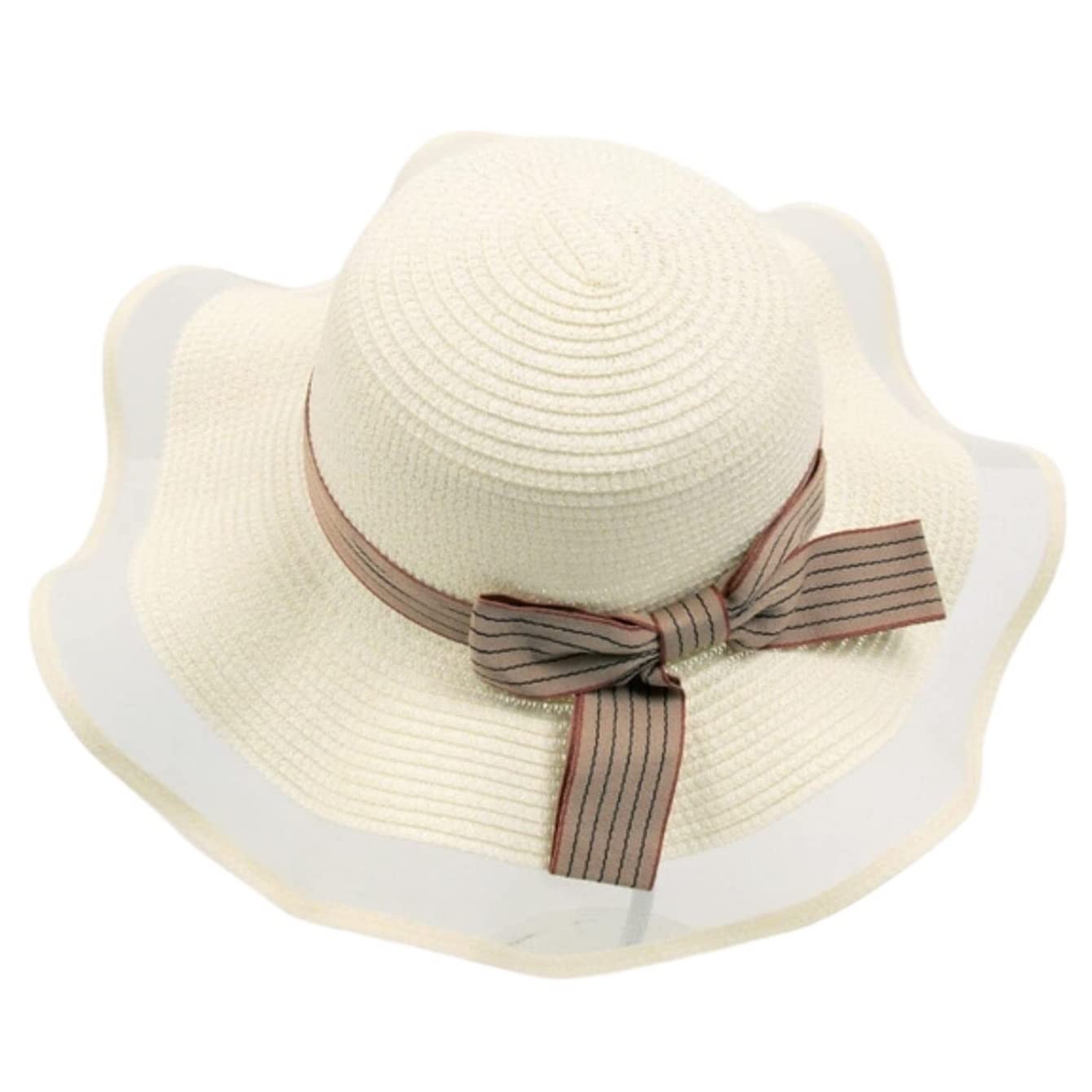 Sombrero de Playa Plegable, Sombrero De Paja Verano para Mujer, para El Sol En La Playa, Protección Solar para Vacaciones Sombrero Playa Verano