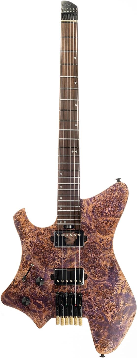 EART GW2L Headless Electric Guitar Roasted Padauk/Poplar