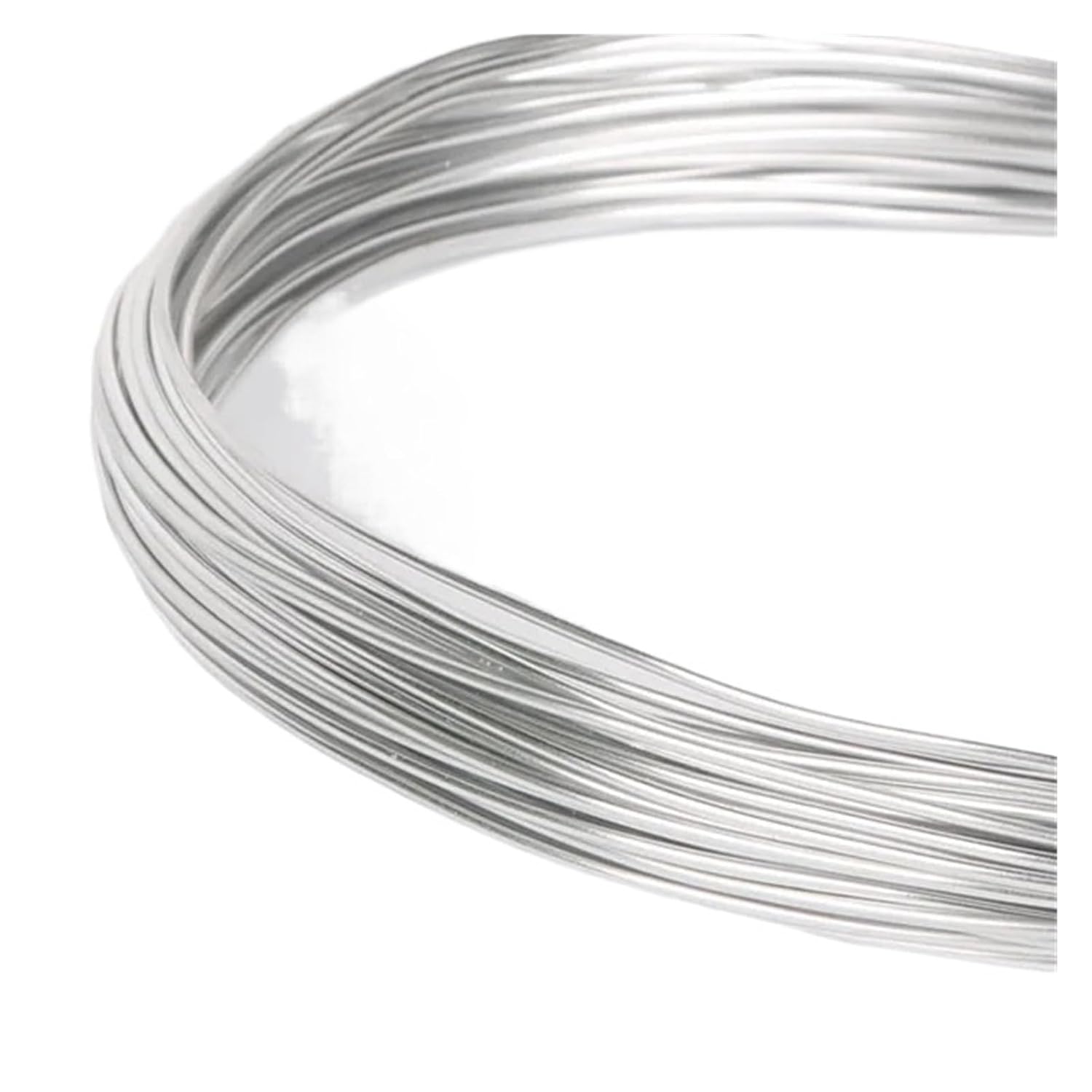 Dia 1/1.5/2/2.5mm Silver Color Round Aluminum Soft Metal Craft Floristry Wire for DIY Jewelry Beads Making Findings 4 Size(Dia 15 Gauge 5m)