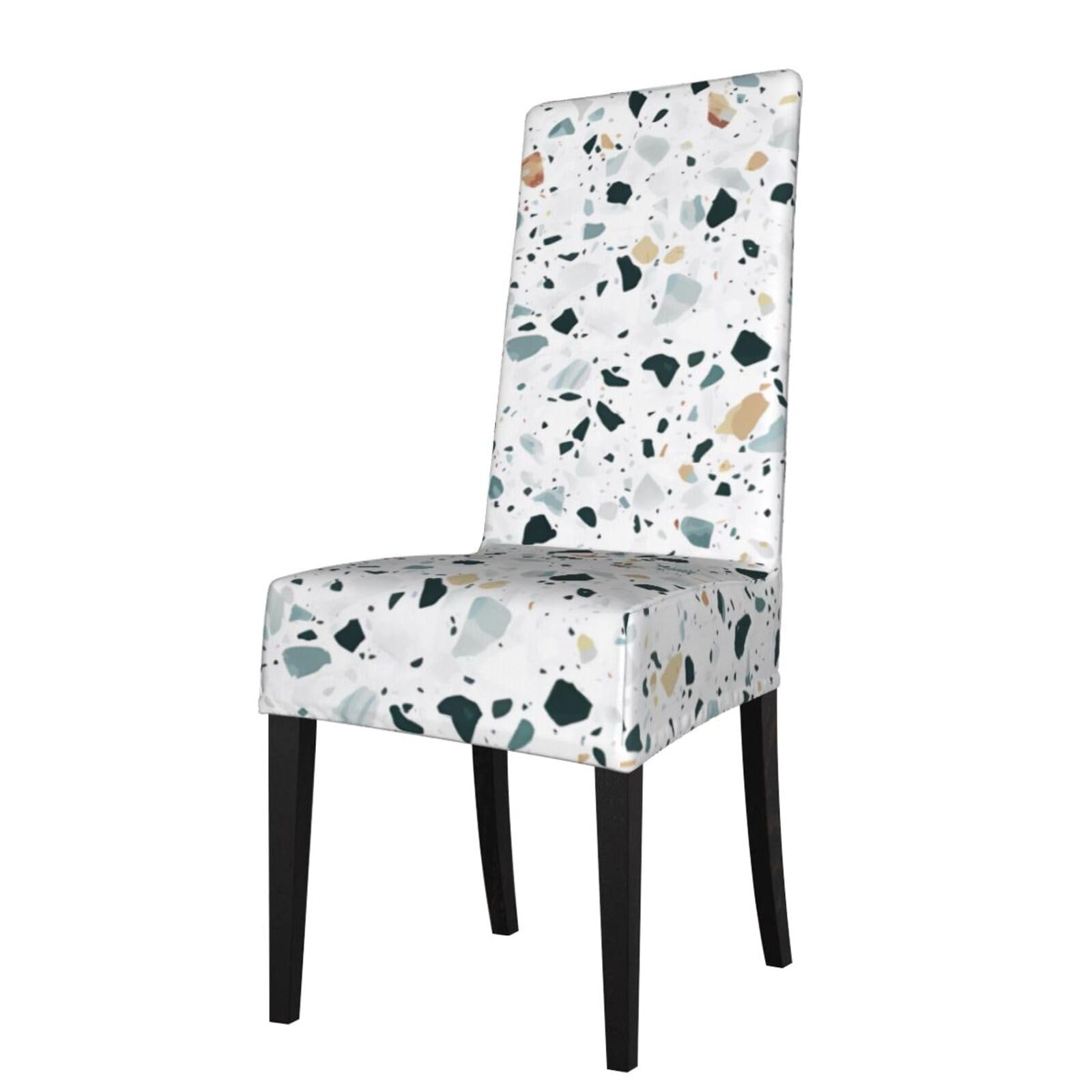 YYHWHJDE Terrazzo Marble Pastel Prints Protection Cover for Dining Chair – Stretchable Slipcovers for a Refreshing Dining Room Makeover
