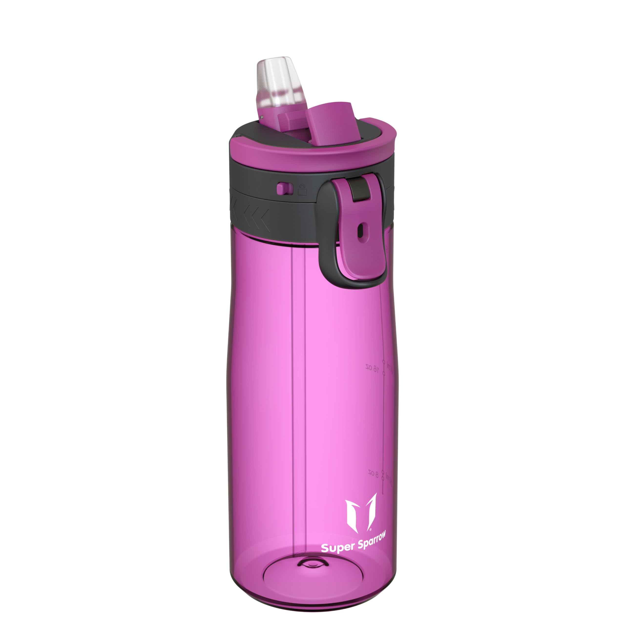 Sparrow Borraccia - 500ml, 750ml, 1L - TouchFlow Bottiglia Senza BPA - Senza Perdite Borraccia Cannuccia - Borracce Sportiva Flusso Rapido Con Un Clic per Scuola, All'aperto