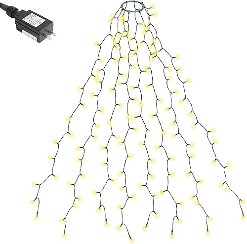 SALCAR Christmas Tree Lights 6.6FT x 8 Lines, 280 LEDs Fairy Lights for 6-8ft Christmas Tree, Easy to Install Tree Decoration Light String for
