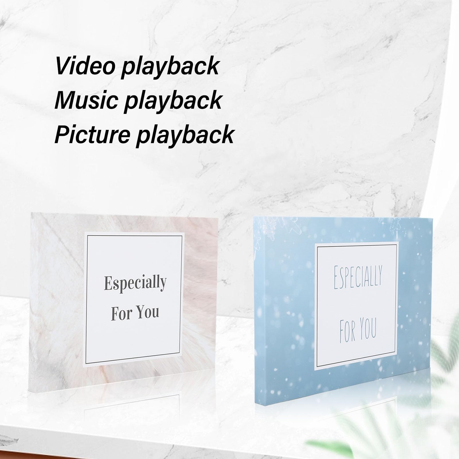 Brochure Video, USB Ricaricabile da 7 Pollici 720P, Decodifica Video Ad Alta Definizione, Biglietto di Auguri Elettronico con Memoria da 2 GB per la Festa della Mamma (GRAY)
