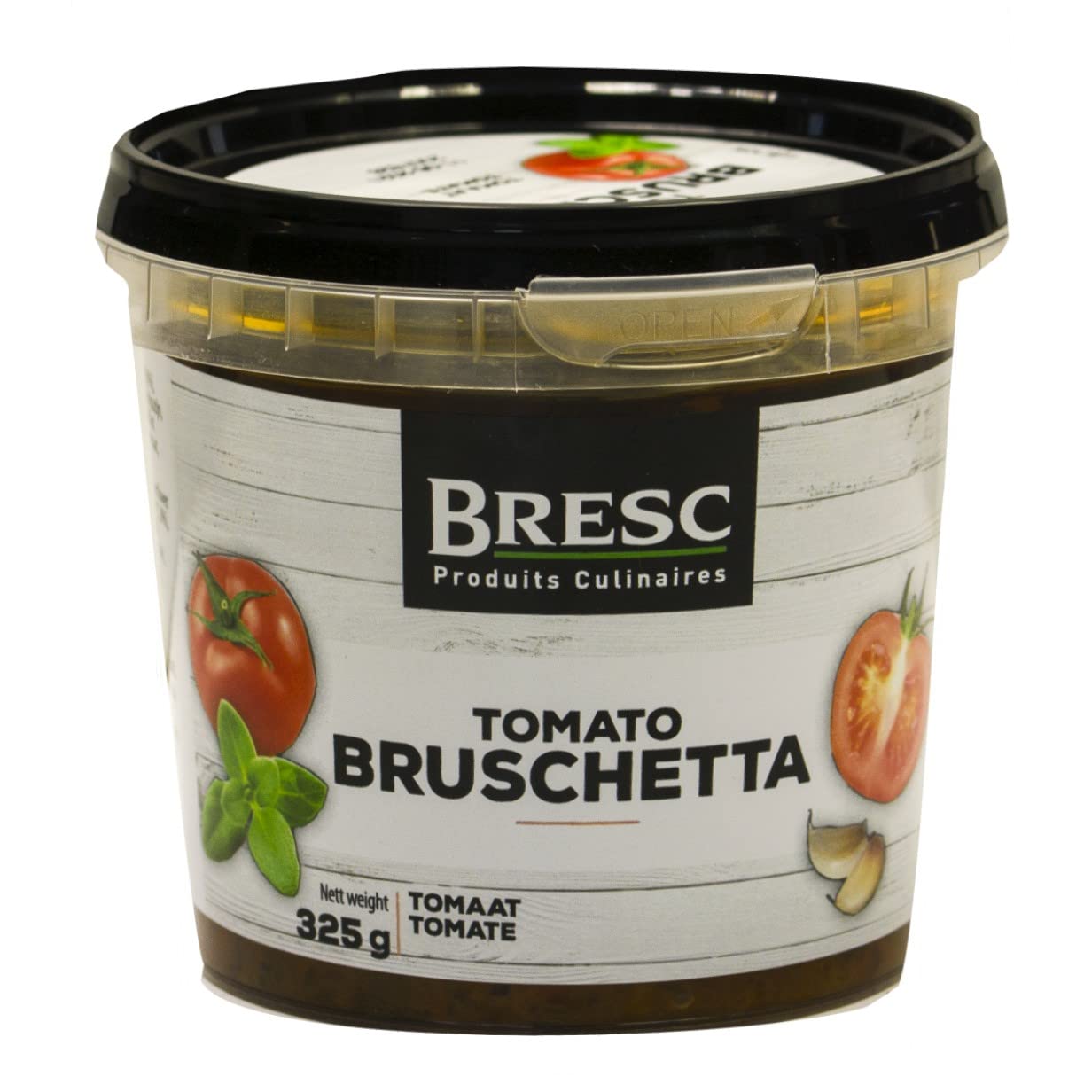 Bresc Tomaten Bruschetta - 10x 325g - italienische Vorspeise Antipasti, vegan, aus getrockneten Tomaten, Knoblauch, Basilikum und Oregano, gebrauchsfertig