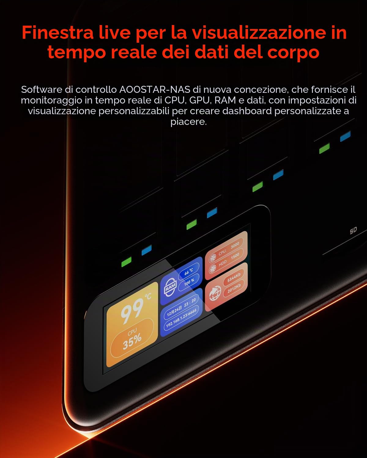 AOOSTAR WTR MAX Mini PC NAS desktop a 11 Bay, server NAS Ryzen 7 PRO 8845HS Senza RAM Senza SSD, 6*2.5"/3.5" SATA HDD, 5*slot M.2 NVMe, 2*10GbE, 2*2,5GbE, OCuLink, 4K HDMI, Network Attached Storage