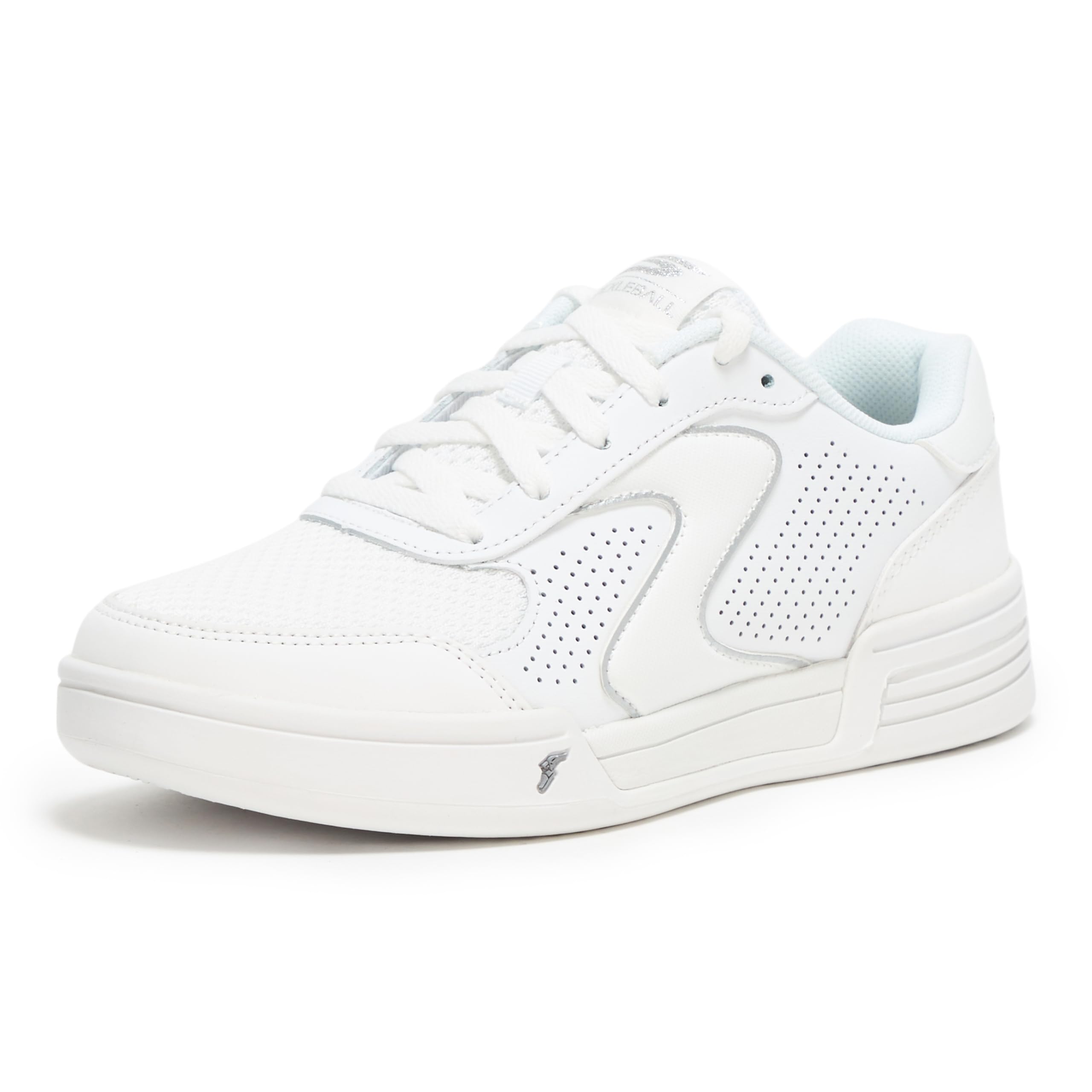 Skechers Women's Viper Court Classic Pickleball-Shoes, White Leather/Textile/Synthetic, 4.5 UK