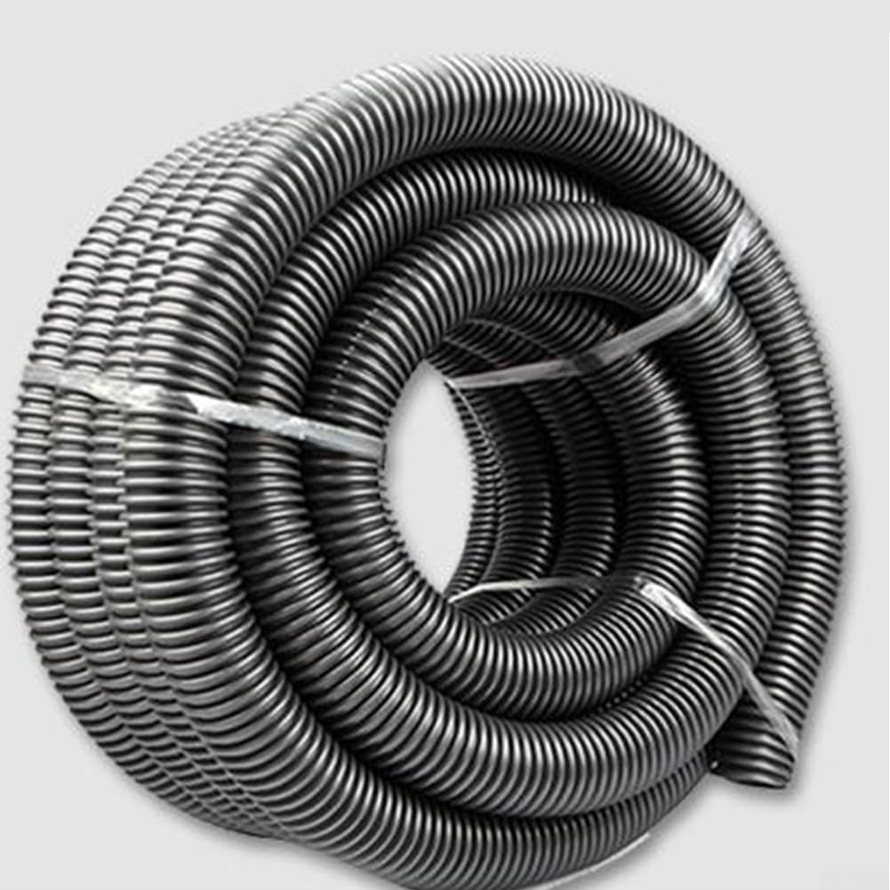 Tubo per Aspirapolvere RANRAO, Flessibile Filettato, Lunghezza 3 m, Diametro Interno 50 mm, Grigio
