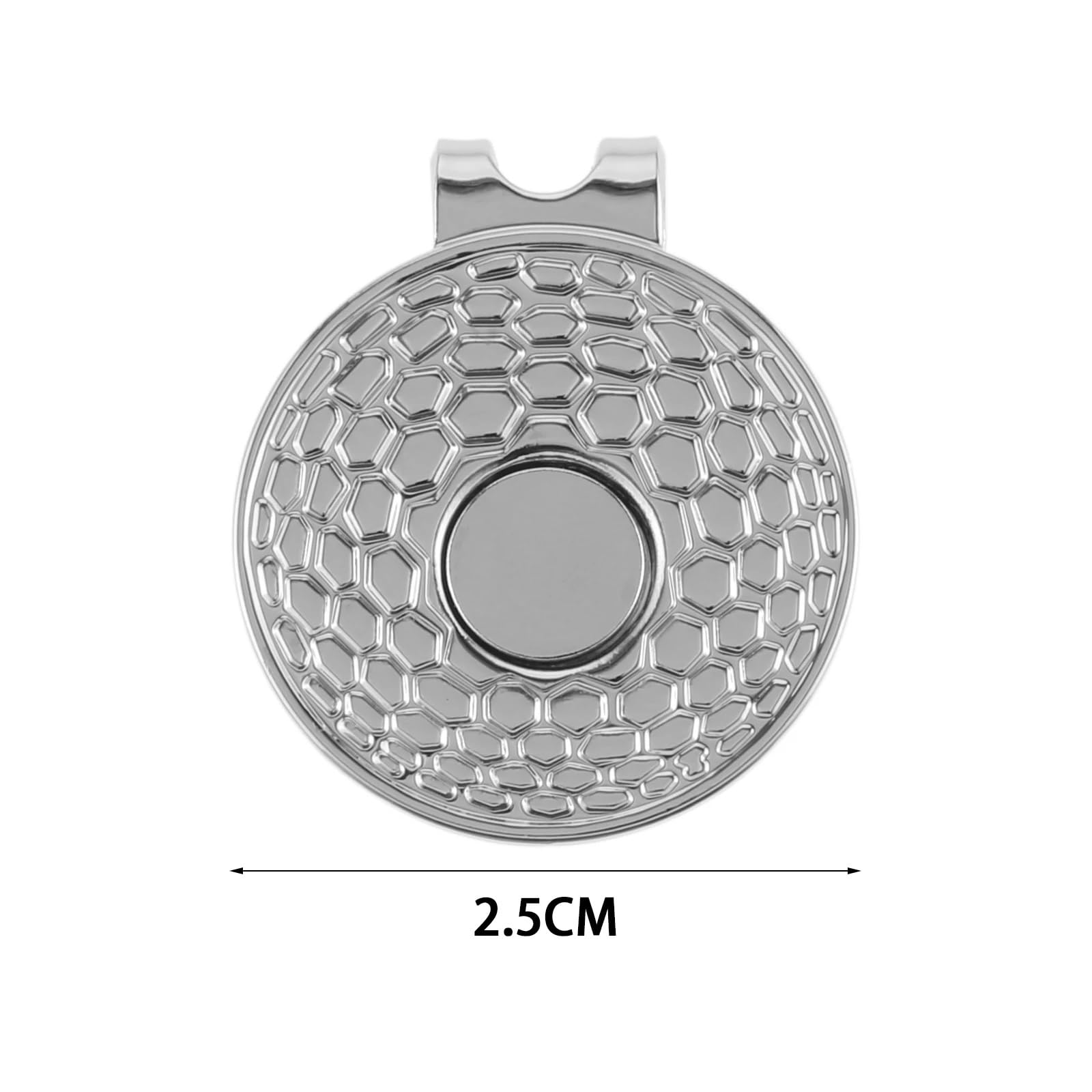 Golfballmarker 10 Teile 25mm Zinklegierung Golf Hut Clip Magnetische Cap Clips mit Magnet Ball Marker Putting Green zubehör Silber