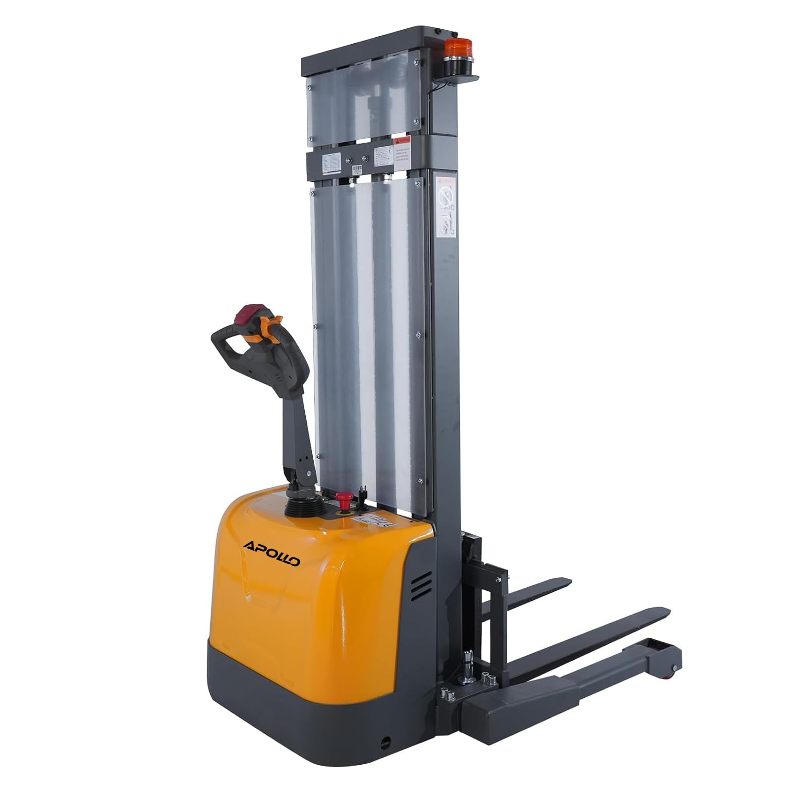 APOLLOLIFT Fully Powered Electric Stacker with Straddle Legs, 3300 lbs Capacity 98" Lift Height, Fully Electric Material Handling Lift Truck, with