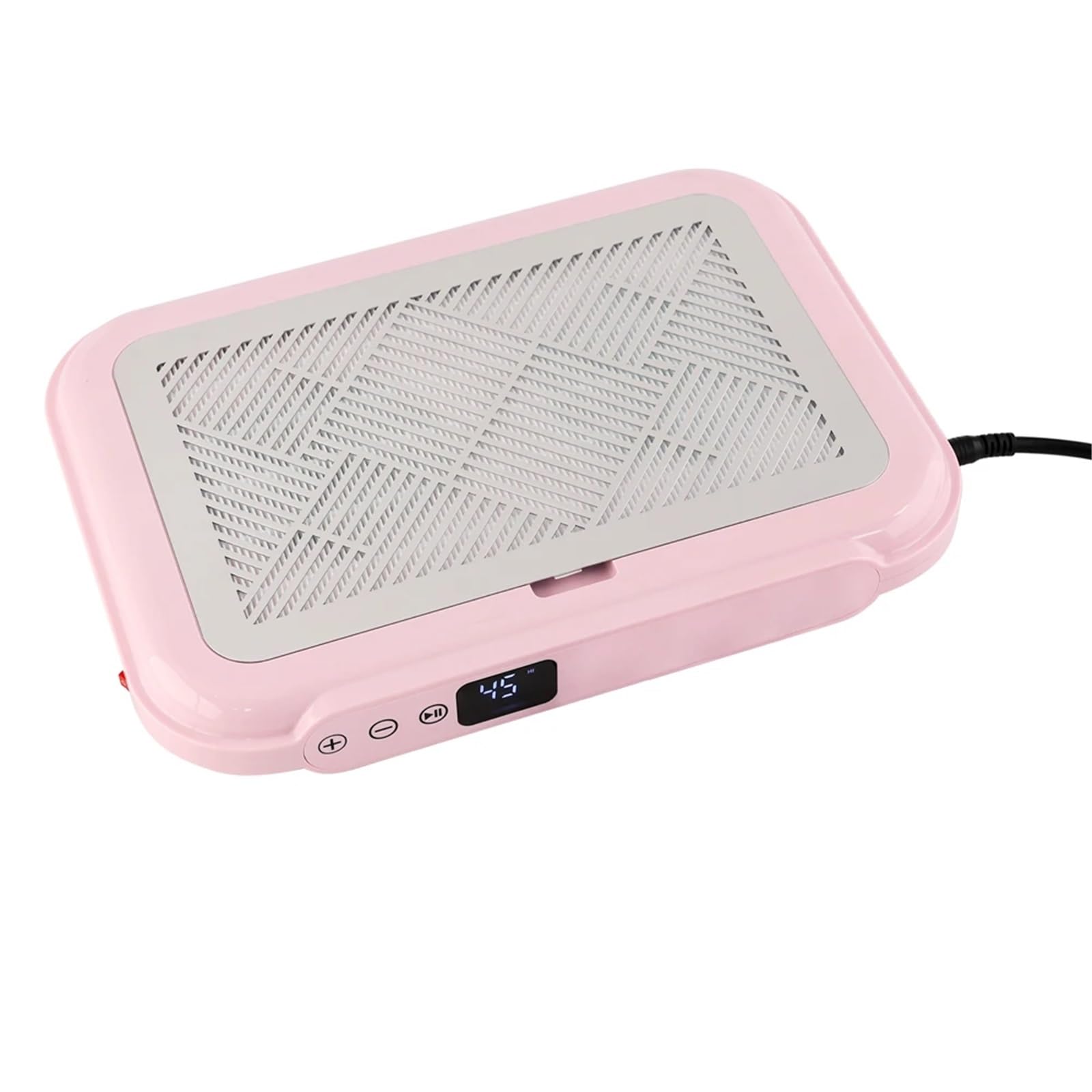 Aspirateur Ongle, Aspirateur Manucure Aspirateur à poussière fin et silencieux, vitesse réglable, 170 W, aspiration puissante de 4500 tr/min, avec filtre réutilisable(Pink,E)