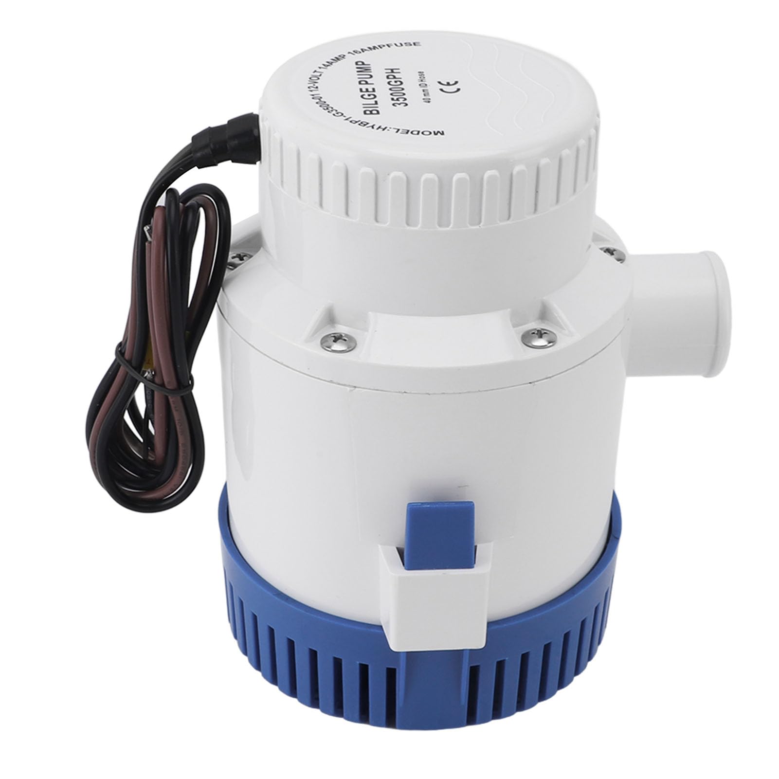 Haofy Elektrische Bilgenpumpe 3500 GPH aus Kunststoff, Burnout-Prävention, Stabiler Betrieb, Vielseitige Verwendung für Teich, Schwimmbad, Spa-Center, Boot, Wohnmobil (12V)