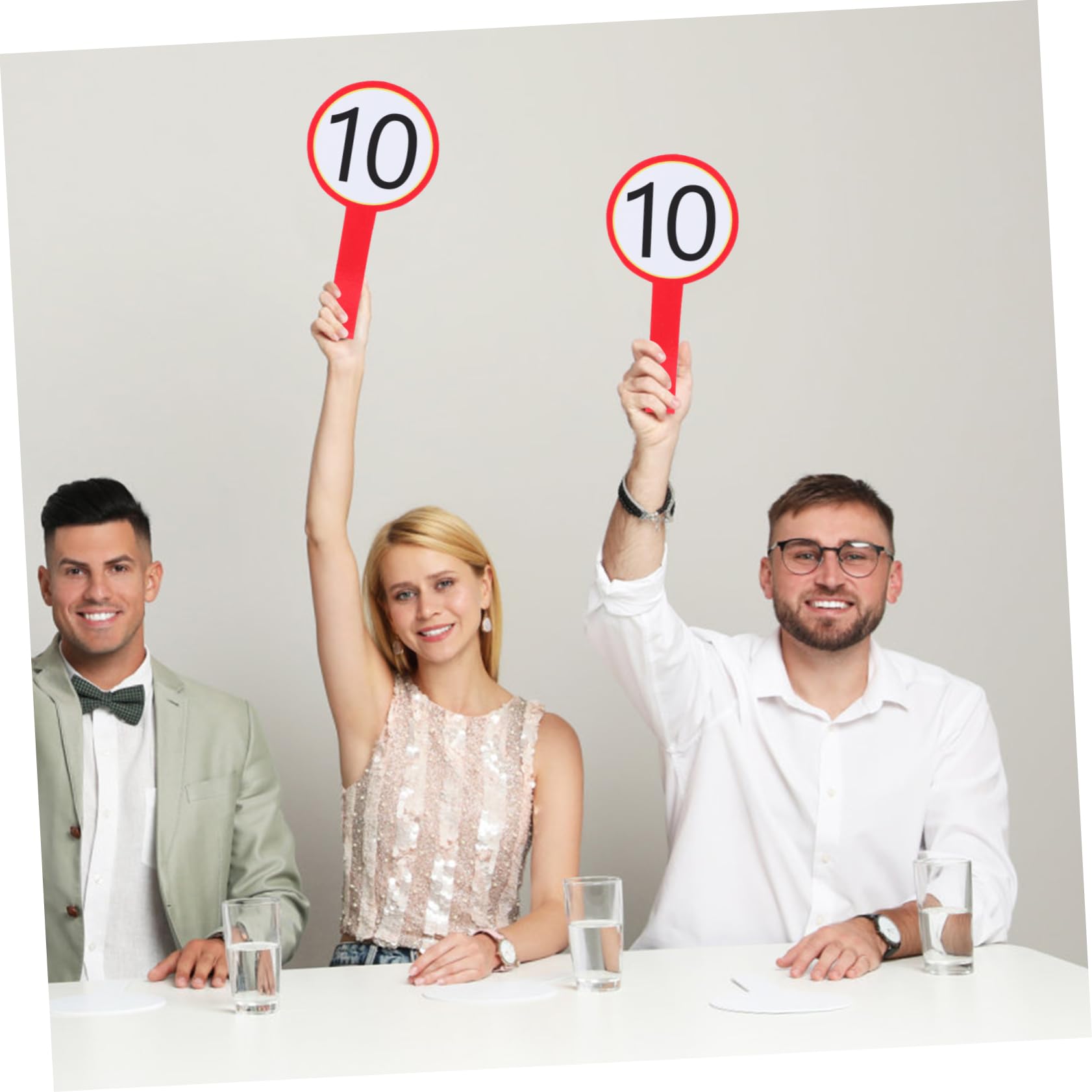 NUOBESTY 16piezas Tablero De Puntuación Erasable Para Votación y Portátil Para Jueces y Doble Cara Para Evaluaciones
