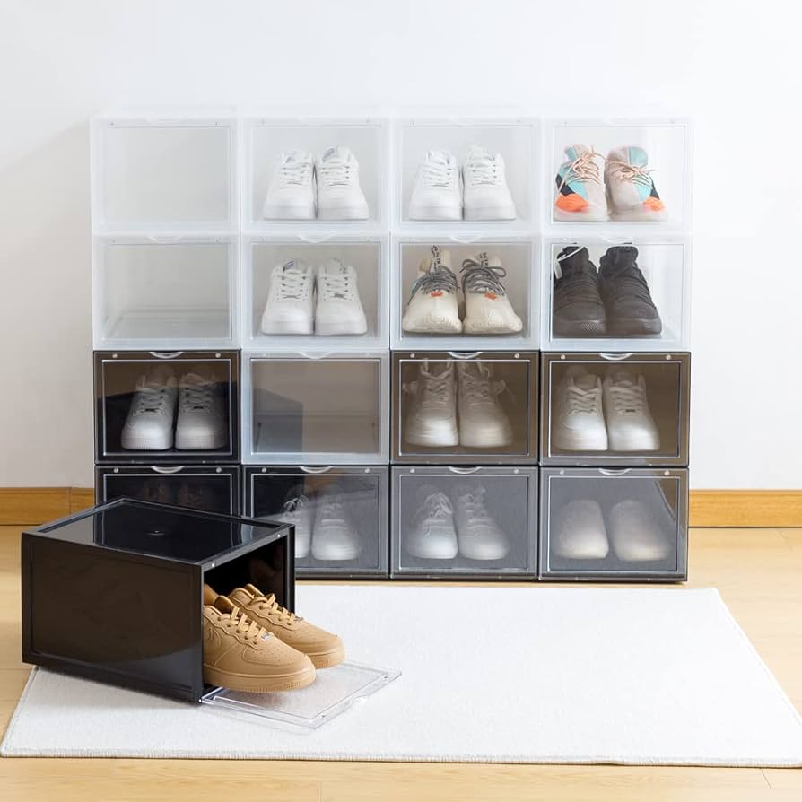 Amazon｜八番屋 シューズボックス スニーカーケース クリア