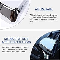 Vista 3 de Cubierta de ventilación lateral para campana de entrada de aire compatible con Hummer H2 2003-2009, accesorios de protección de moldura ABS, 2 Plata