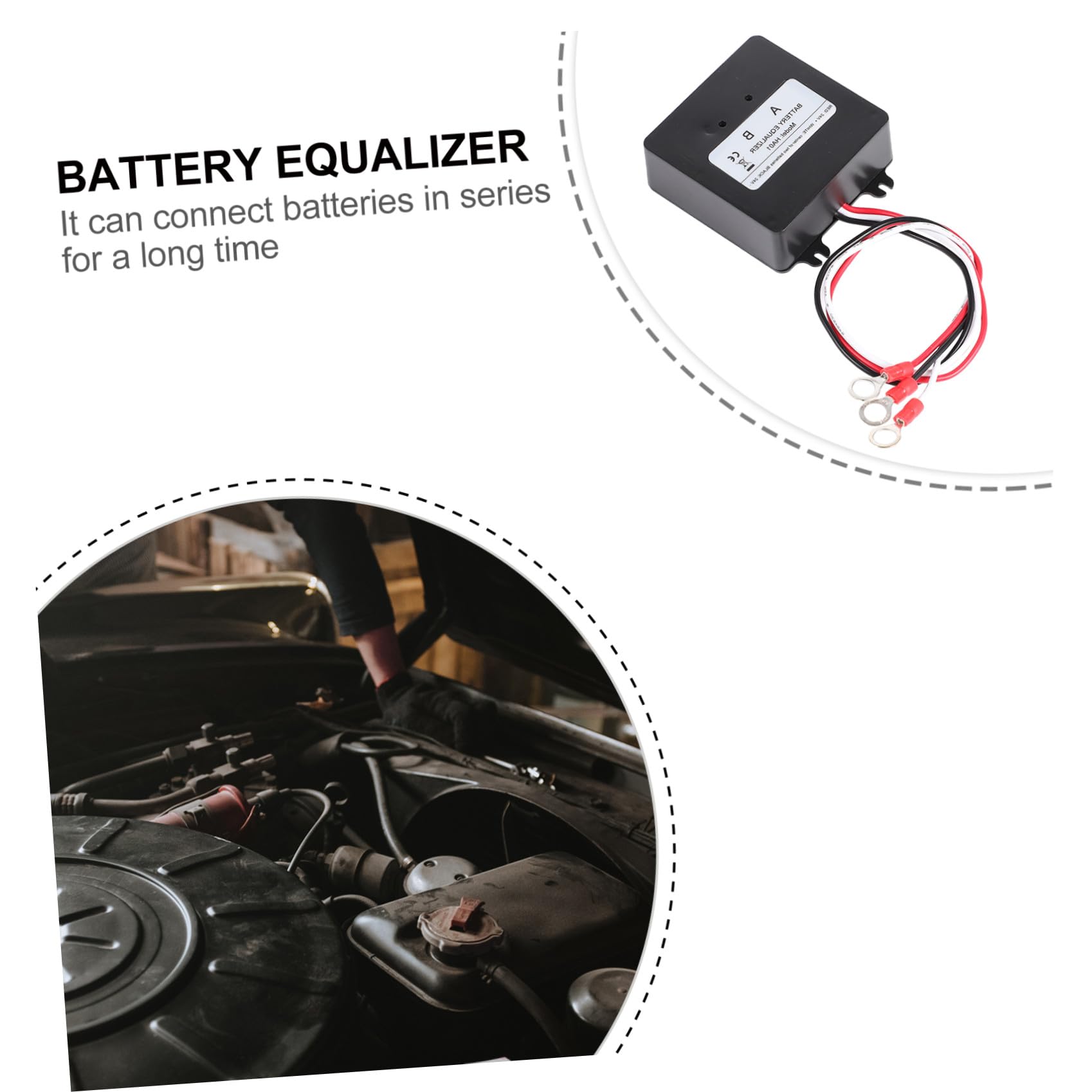 Ciieeo Ecualizador de Batería 24v para Banco de Baterías Estabilizador de Voltaje 12v Dispositivo de Protección contra Sobrecarga y Descarga Excesiva Regulador de Voltaje Eléctrico