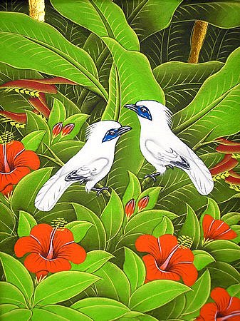 【大型⭐️】素敵な花鳥デザインのバリ絵画 大型⭐️】素敵な花鳥デザインのバリ絵画 大型⭐️】素敵な花鳥