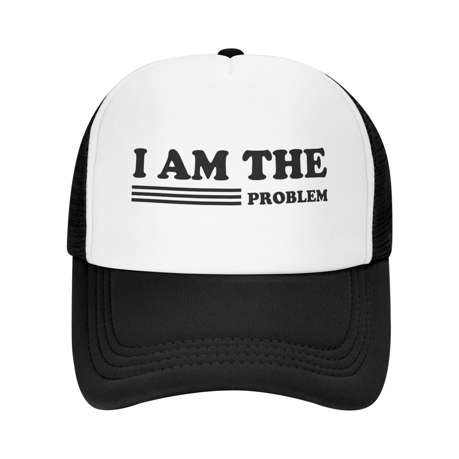 I Am The Problem Trucker Hat Funny Hats Adjustable Classic Fishing Cap for Men and Women Black