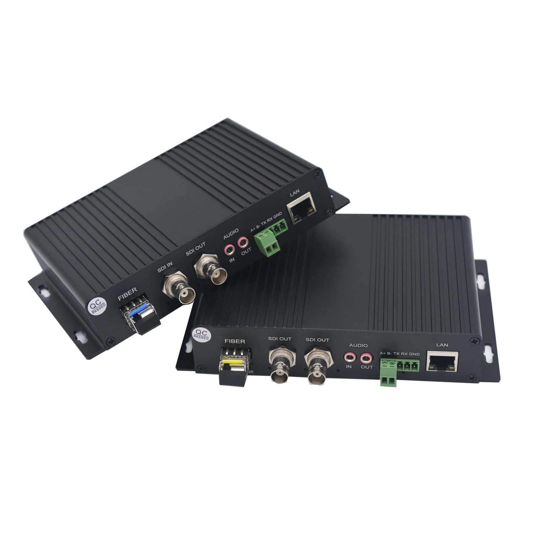 Convertisseur à fibre optique avec Ethernet et deux modules optiques SFP(3G SDI One way)