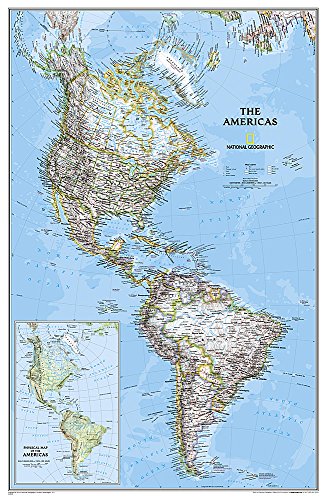 National geographic: the americas classic wall map - laminated (2…
