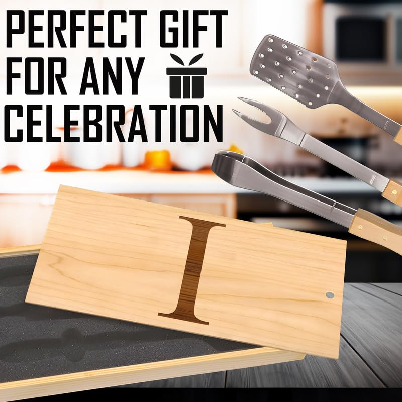 Set de utensilios para BBQ con grabado personalizado miniatura 4