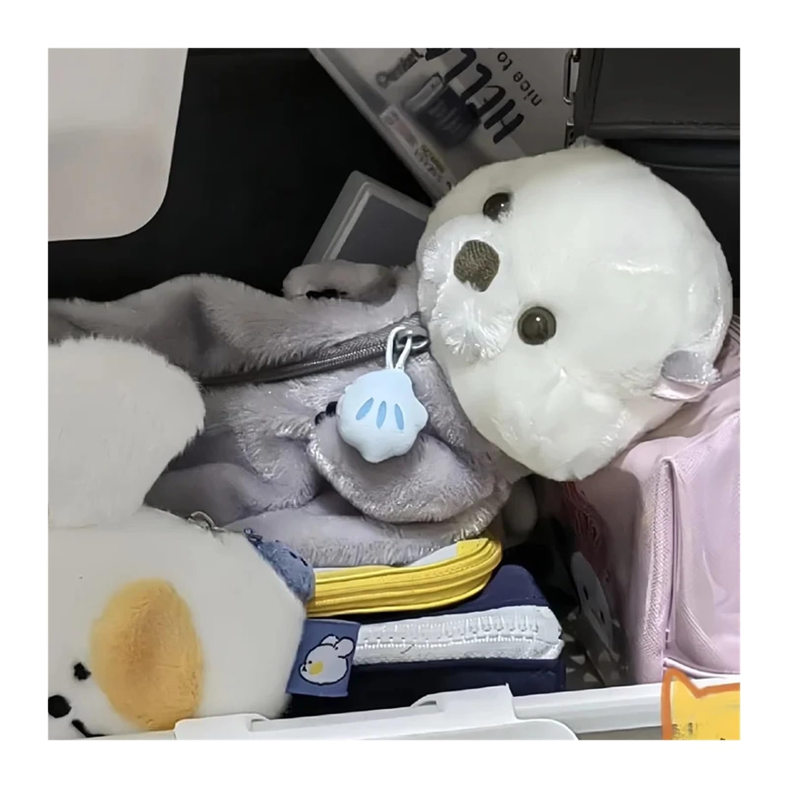 Astuccio for la scuola della lontra marina | Cartone animato, morbido peluche, grande capacità, custodia
