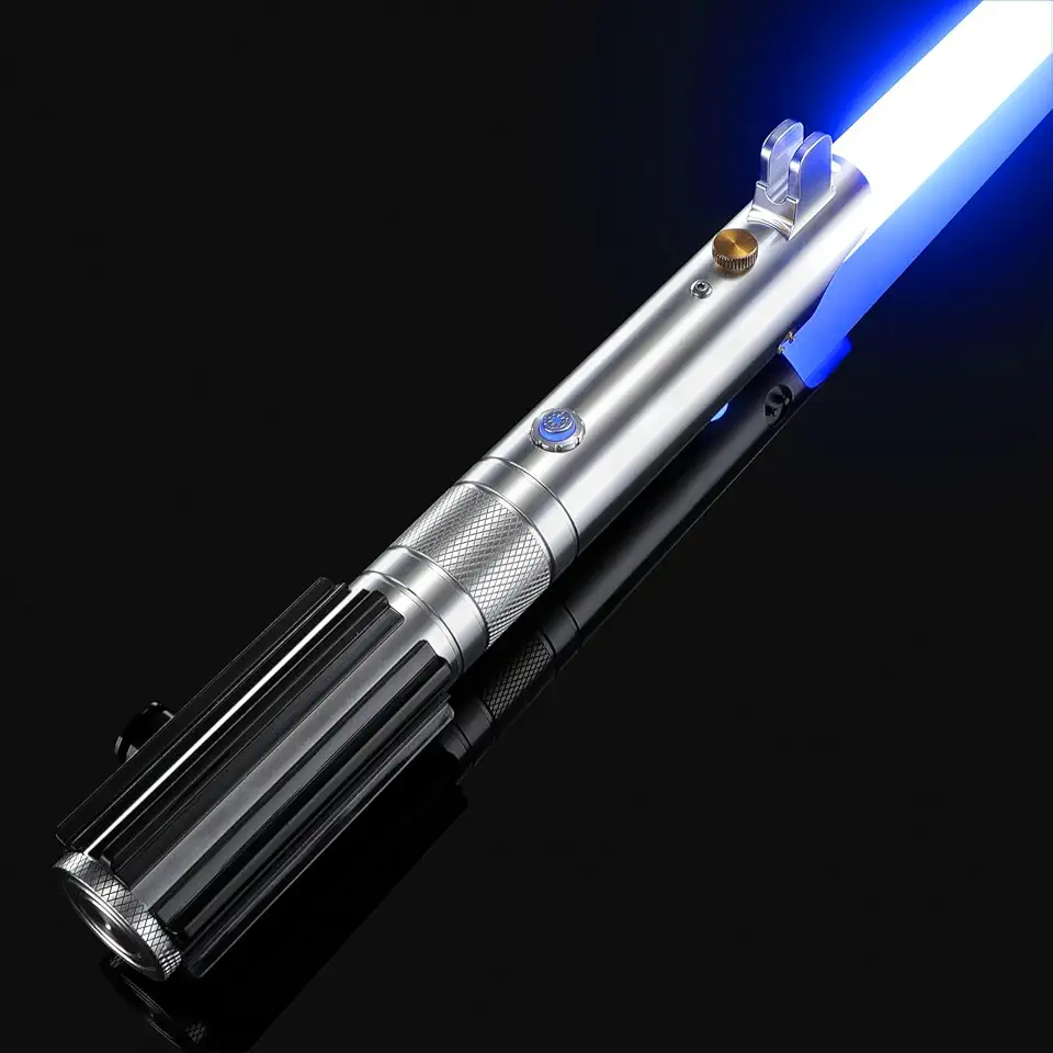 BSTSABER Sabre de luz duelo de controle de aplicativo atualizado, balanço suave, 16 conjuntos de efeitos sonoros, 3 efeitos de luz e 16 mudanças de cores, sabre de luz de metal para adultos presente