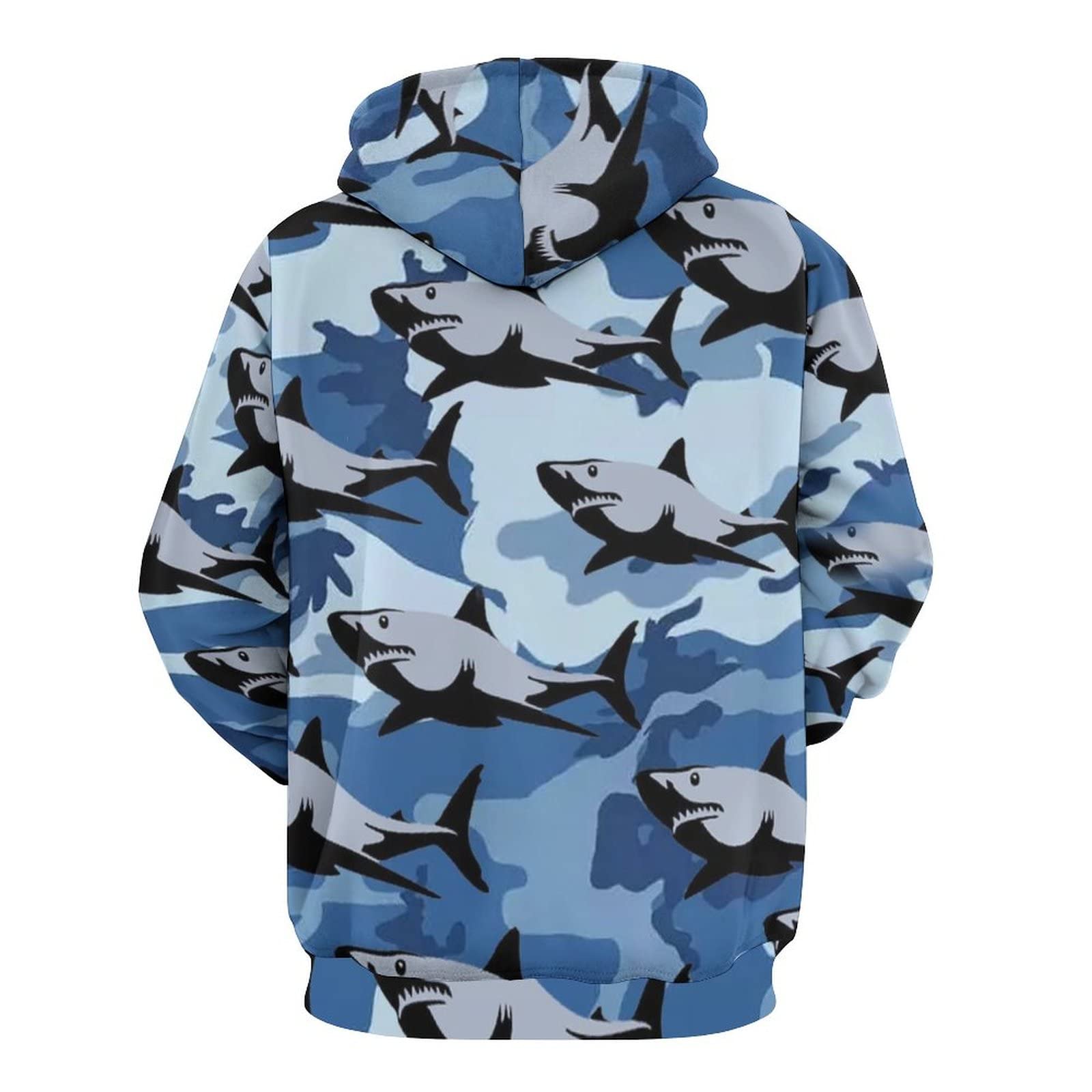 カモフラージュ サメフードパーカー Amazon.co.jp: パーカー メンズ 迷彩柄 ブルーカモフラージュ サメ