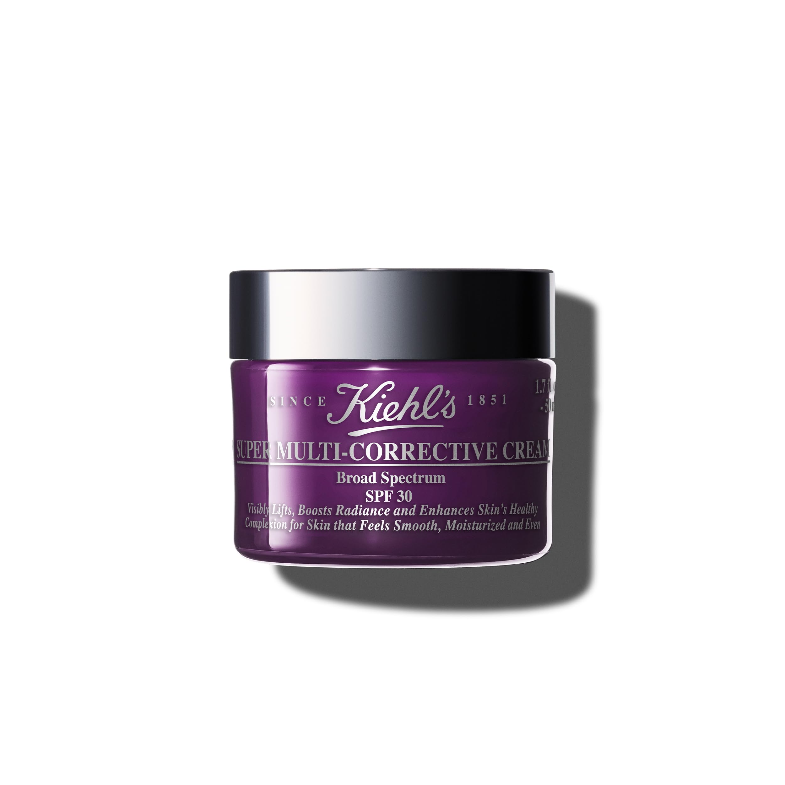 KIEHL'S Super Multi-Corrective Cream SPF 30, Crema Viso Anti Età, Per Tutti i Tipi di Pelle, Con Protezione UV, Azione 5-In-1, Con Estratto di Faggio e Acido Ialuronico, 50 ml