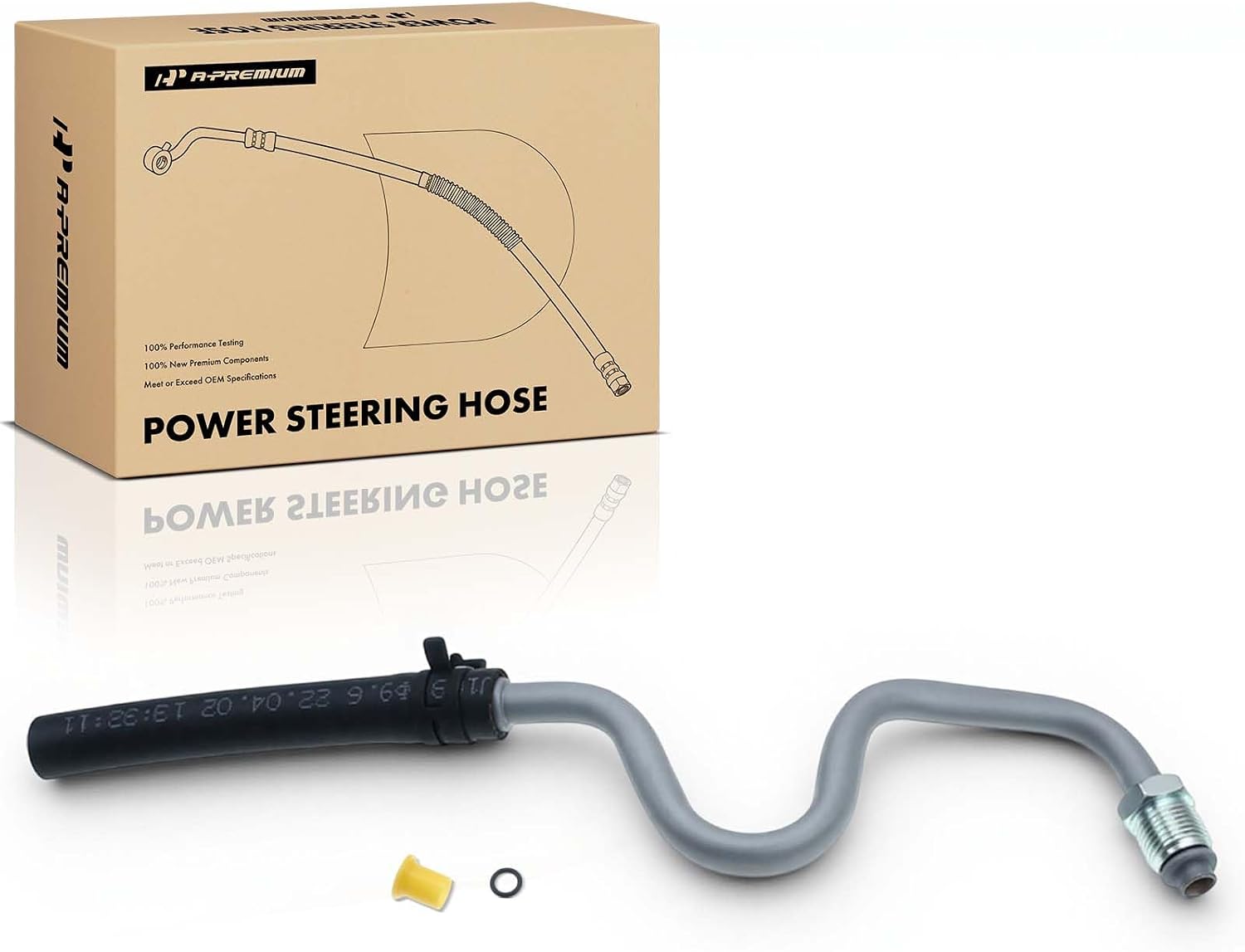 A-Premium Power Steering Return Hose Line Assembly Compatible with Ford F-150 1997-2003, F-150 Heritage 2004, F-250, Expedition & Lincoln Navigator, 4.2L 4.6L 4.9L 5.4L, with O-ring, Gear To Cooler