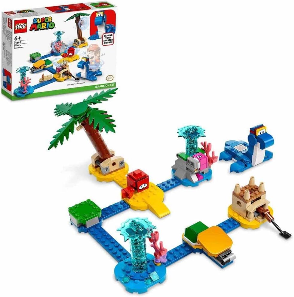 LEGO 71398 Super Mario Dorrie's Seaside Expansion Set, Building Toy with Crab for Kids +6 Years