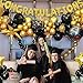 100pcs Black and Gold Balloons 12 Inch Metallic Gold and Black latex Party Balloons for Birthday Retirement Graduation New Year's Eve Party Decorations