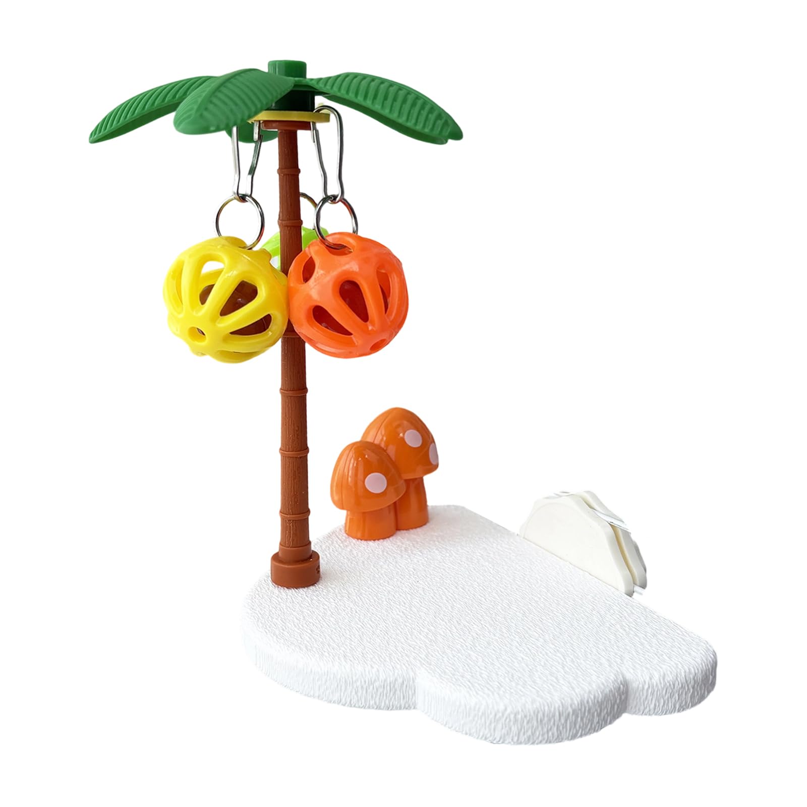 BWANGIAO Parrots Chew Toy For Beak Trimming Stress Relief And Cage Enrichment Bird Chewing Ball With Tree