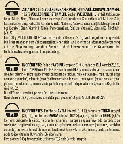 Nestlé Multi CHEERIOS Frühstücks-Cerealien aus 5 Vollkorngetreide-Sorten, 1er Pack (1x375g)