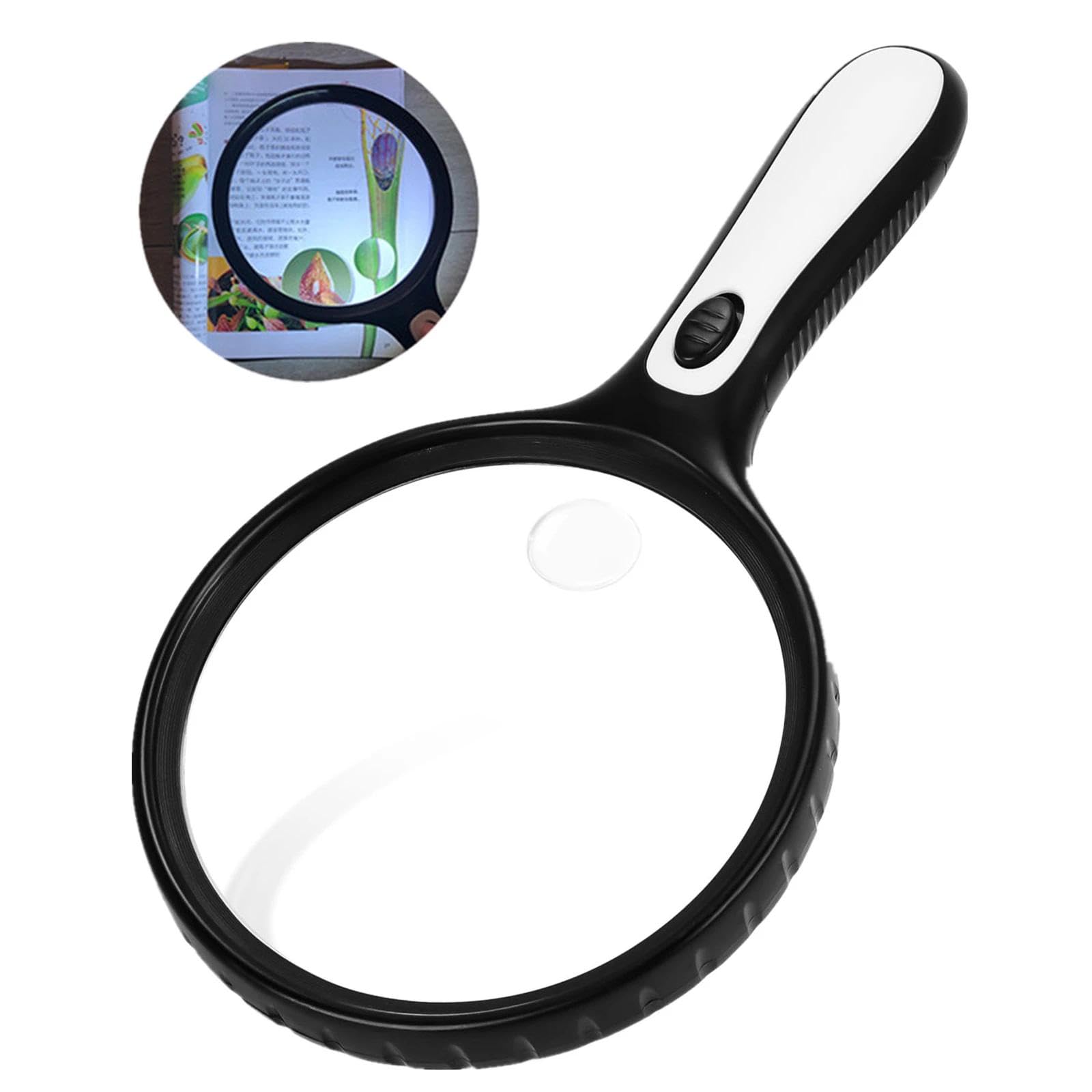 Grande loupe de lecture 30X 146 mm pour enfants et chercheurs - Haute clarté