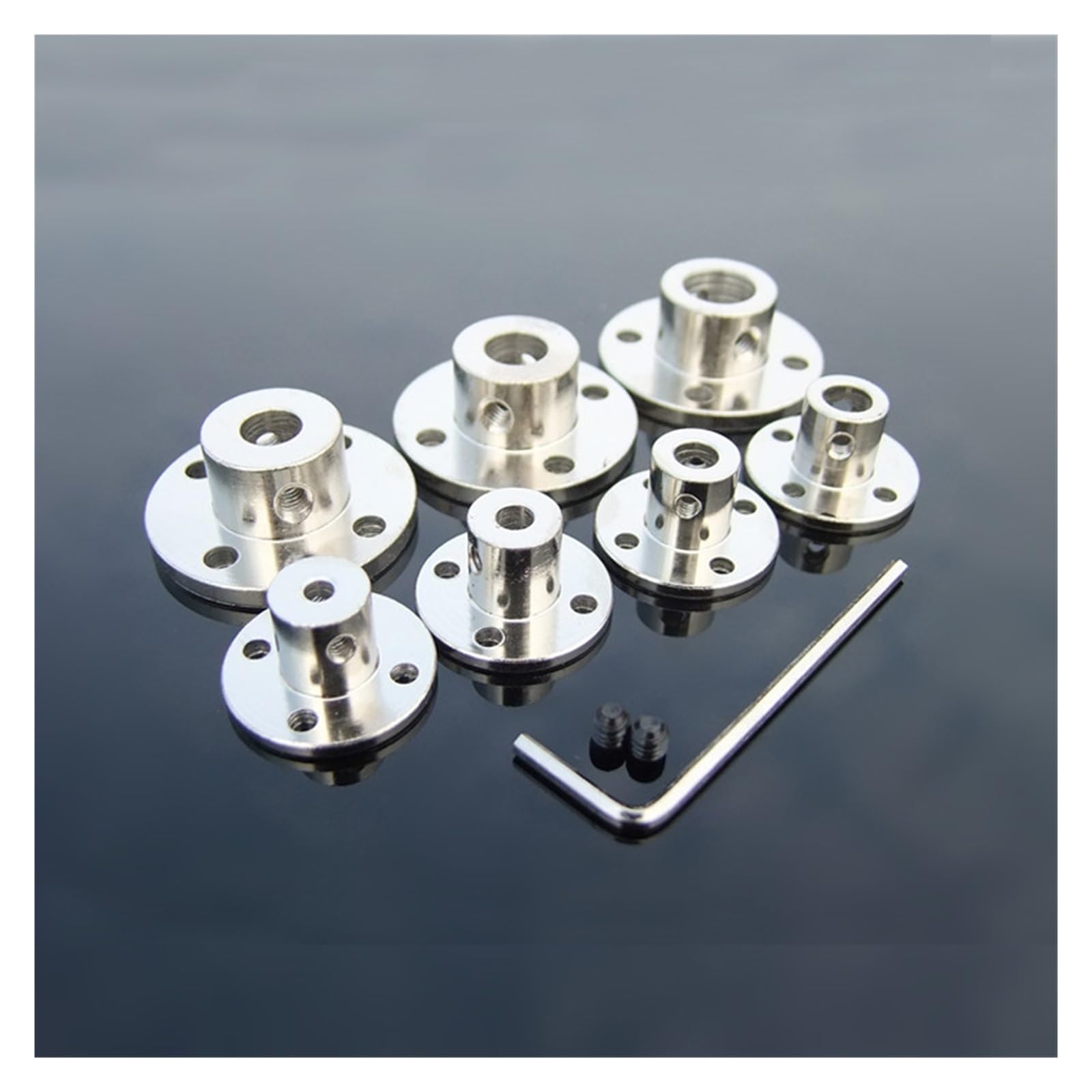 Giunti di accoppiamento a Flangia Connettore accoppiatore Albero Guida Motore 1PC 3mm ~ 14mm con Chiave(8mm)