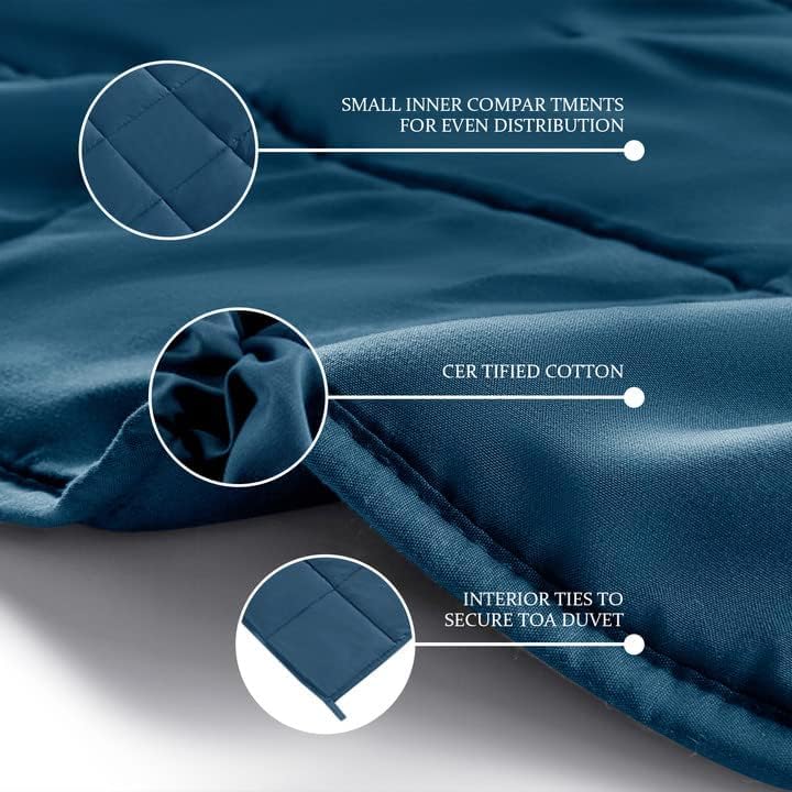 CYMULA Weighted Blanket for Adults (20lbs 80"x87" King Size) - Cooling Breathable Heavy Blankets for Summer Winter - Ultra Microfiber Soft Comfort Blanket with Glass Beads - Gifts for Men/Women
