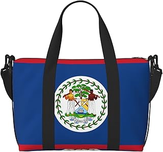 Phayah Belize Flag Travel Duffel Bag Handbag Carry-On Luggage Bag Overnight Foldable Unisex Airline Travel Personal Items Bag