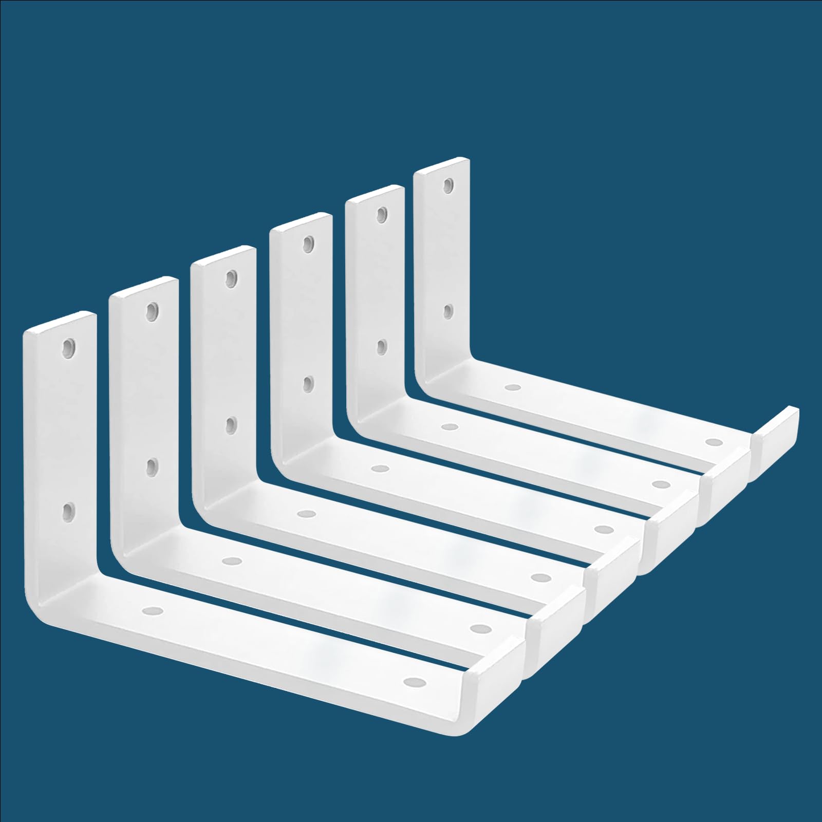 MLOQI 6 Pack Scaffold Board Shelf Brackets with Lips