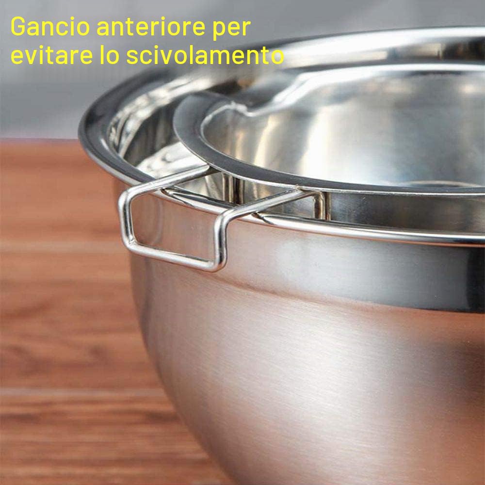 Aslanka Bagnomaria in Acciaio Inox, 1200ml bagnomaria per Cioccolato,Universal Double Boiler beccucci, Manico Resistente al Calore, Fondo Piatto, per Sciogliere Il Formaggio al Burro di Cioccolato