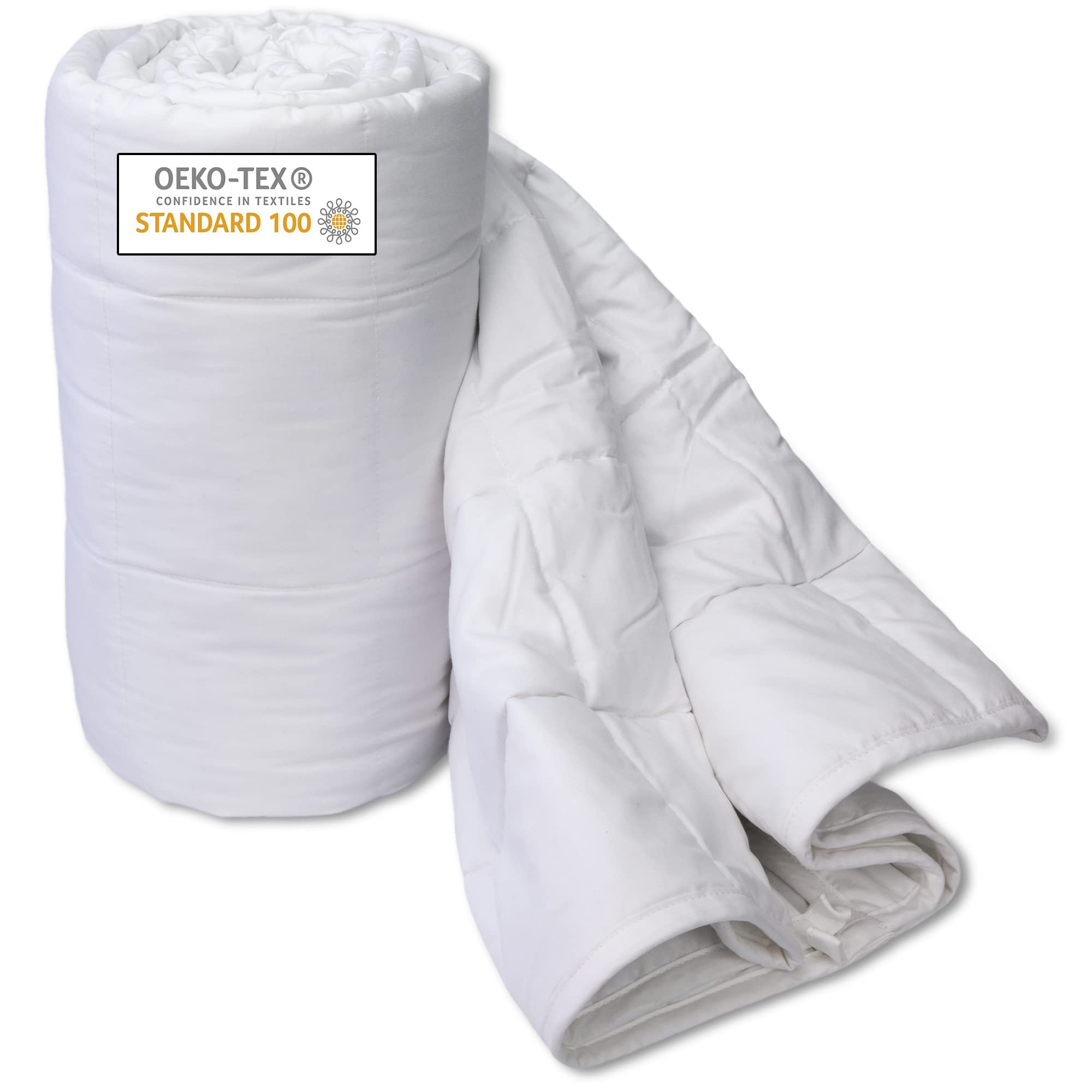 Manta con peso, 135 x 200 cm, 8 kg, estándar Oeko-Tex 100, probada para sustancias nocivas, manta de peso, manta terapéutica, relajación y noches relajantes