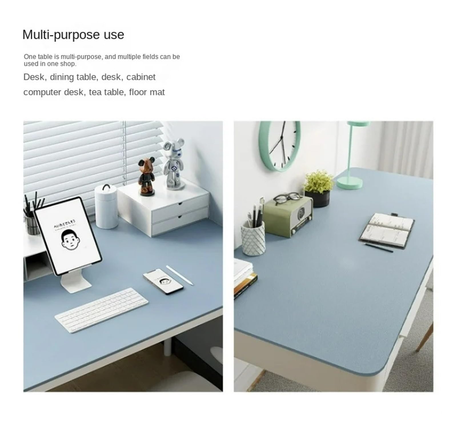 Sottomano in pelle per scrivania da ufficio, imitazione in silicone, per studenti e bambini, colore grigio, 80 x 140 cm