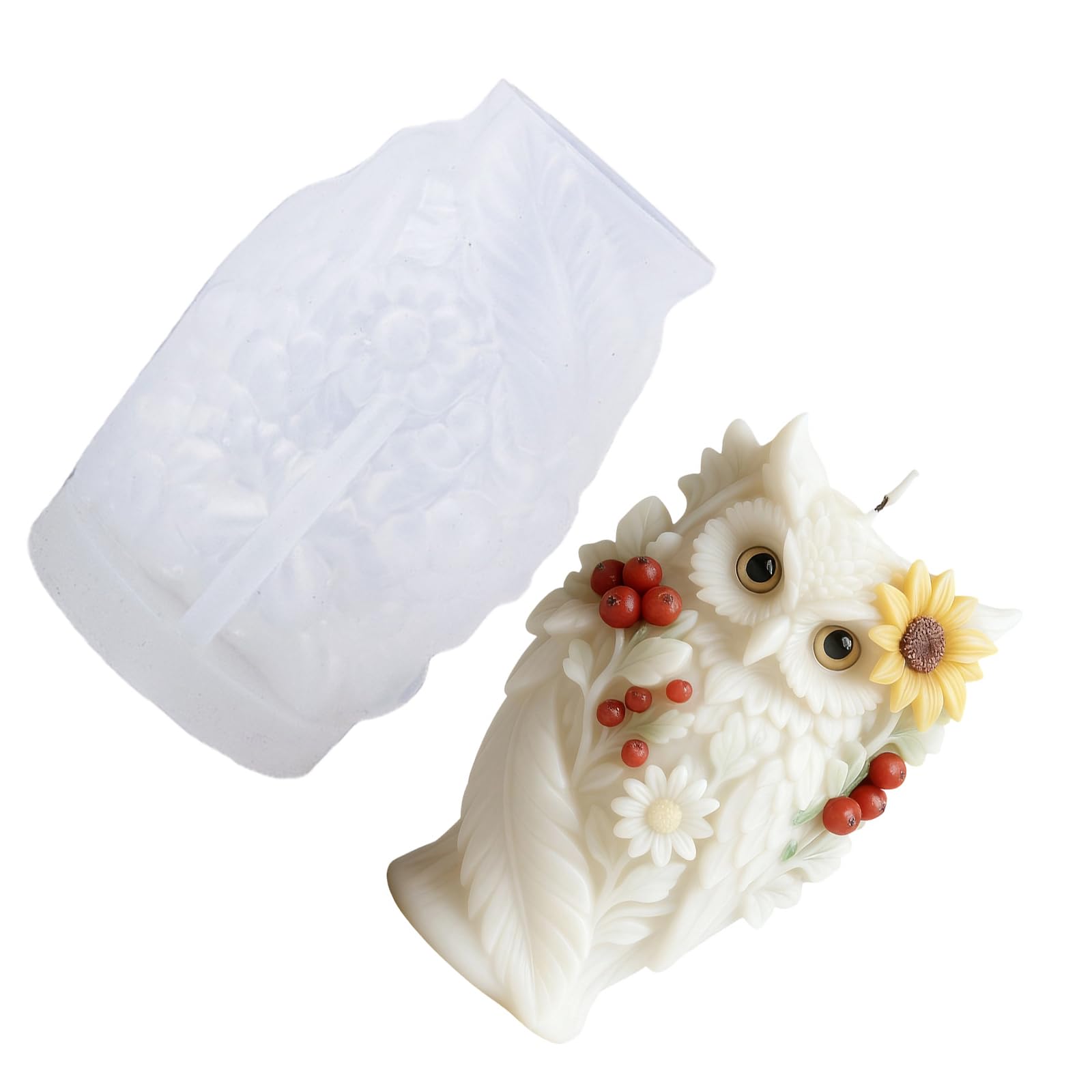 Alksubbm Shape Silicone Easy Demolding for Making Soap Resin Blossomy Nightbird Cast