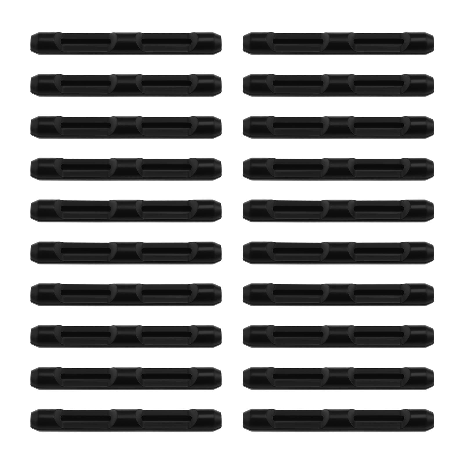 VGOL 10 works Black Silicone Glasses Arm Sleeve 2.5mm Silicone Eyeglasses Temple Tips Sleeve 55x7mm Ear Grip Sleeve for Glasses Sunglasses Sports Glasses