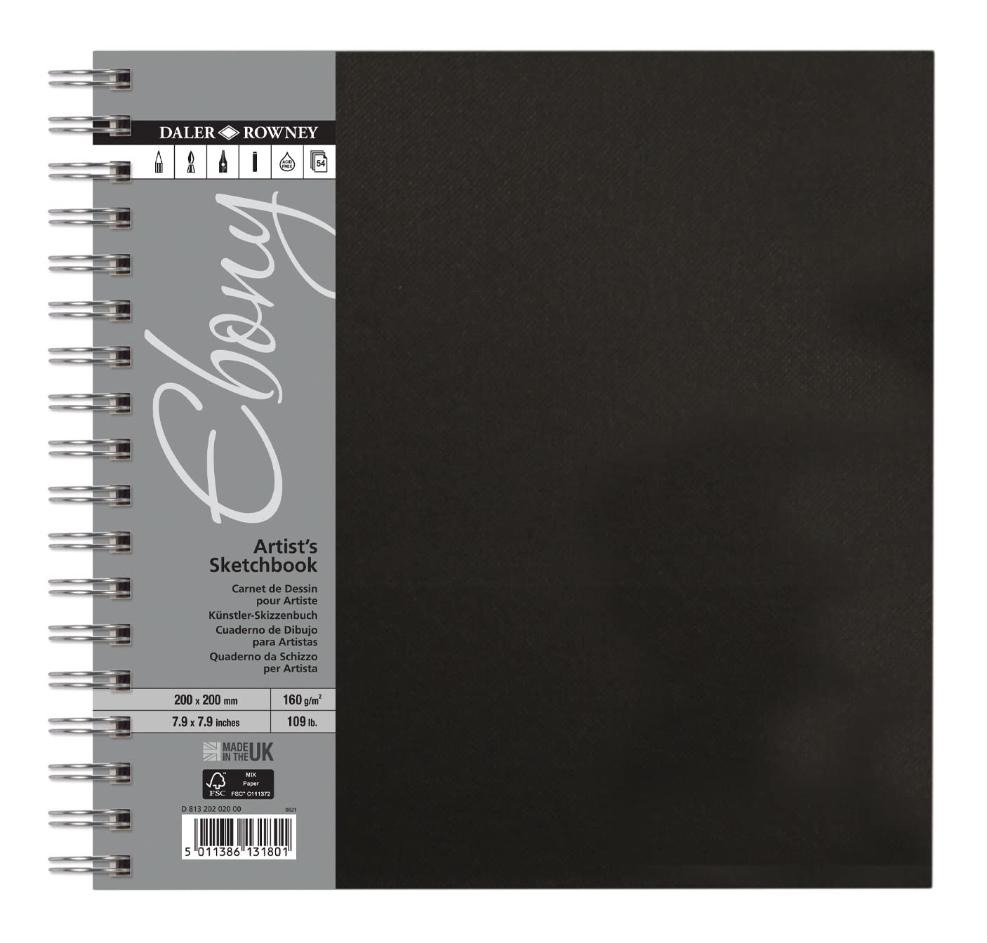 Daler Rowney Simply Quaderno Per Schizzi Con Copertina Morbida – Modello 482150355, 24 Fogli, Per Artisti Di Tutte Le Età