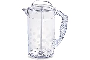 Pampered Chef 2 Quart Quick Stir Plastic Pitcher with Plunger