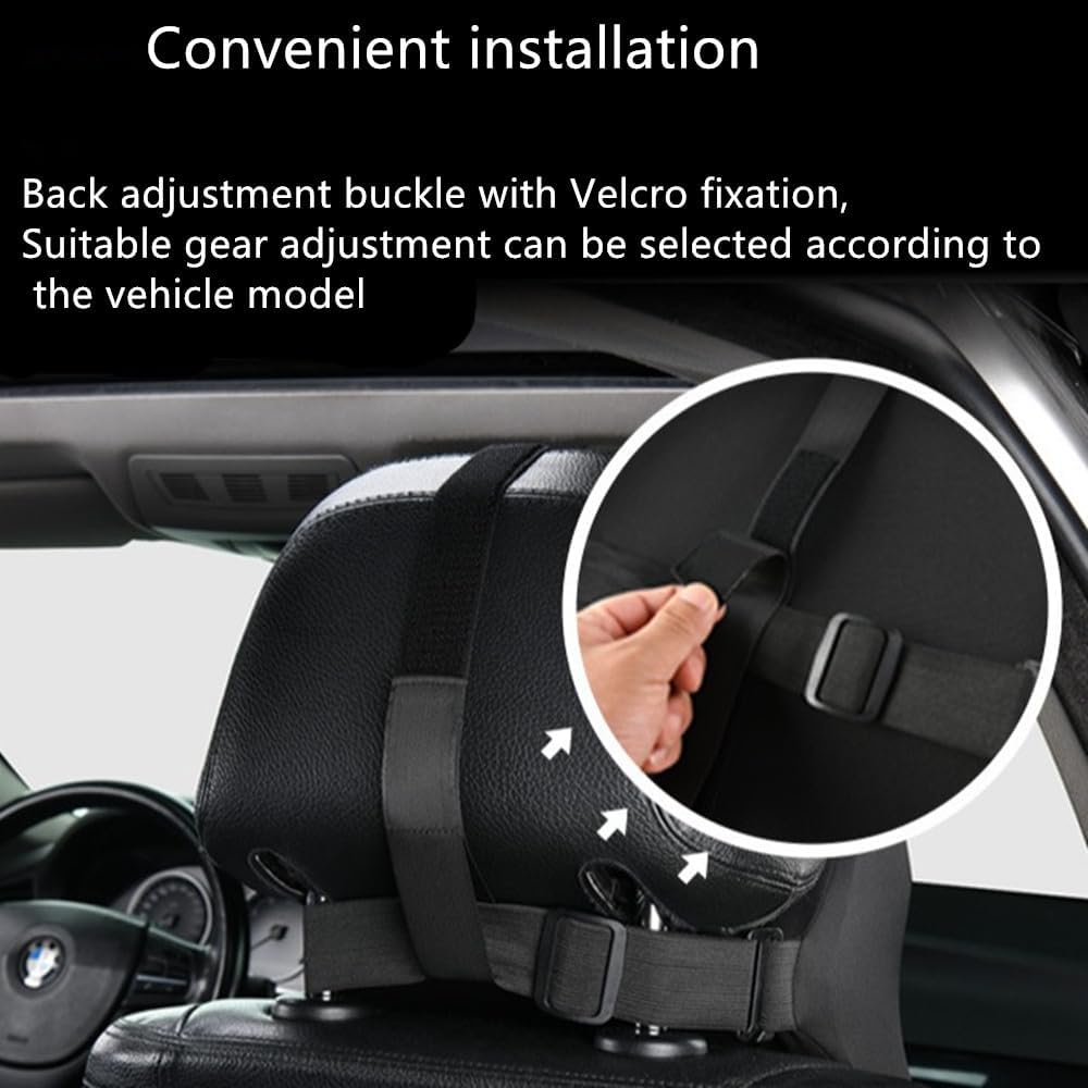 Car Neck Pillow, ergonomically Designed to Alleviate Neck Fatigue, 100% Memory Foam, Adjustable Belt and Breathable Detachable, Suitable for Most car Seats - Image 2