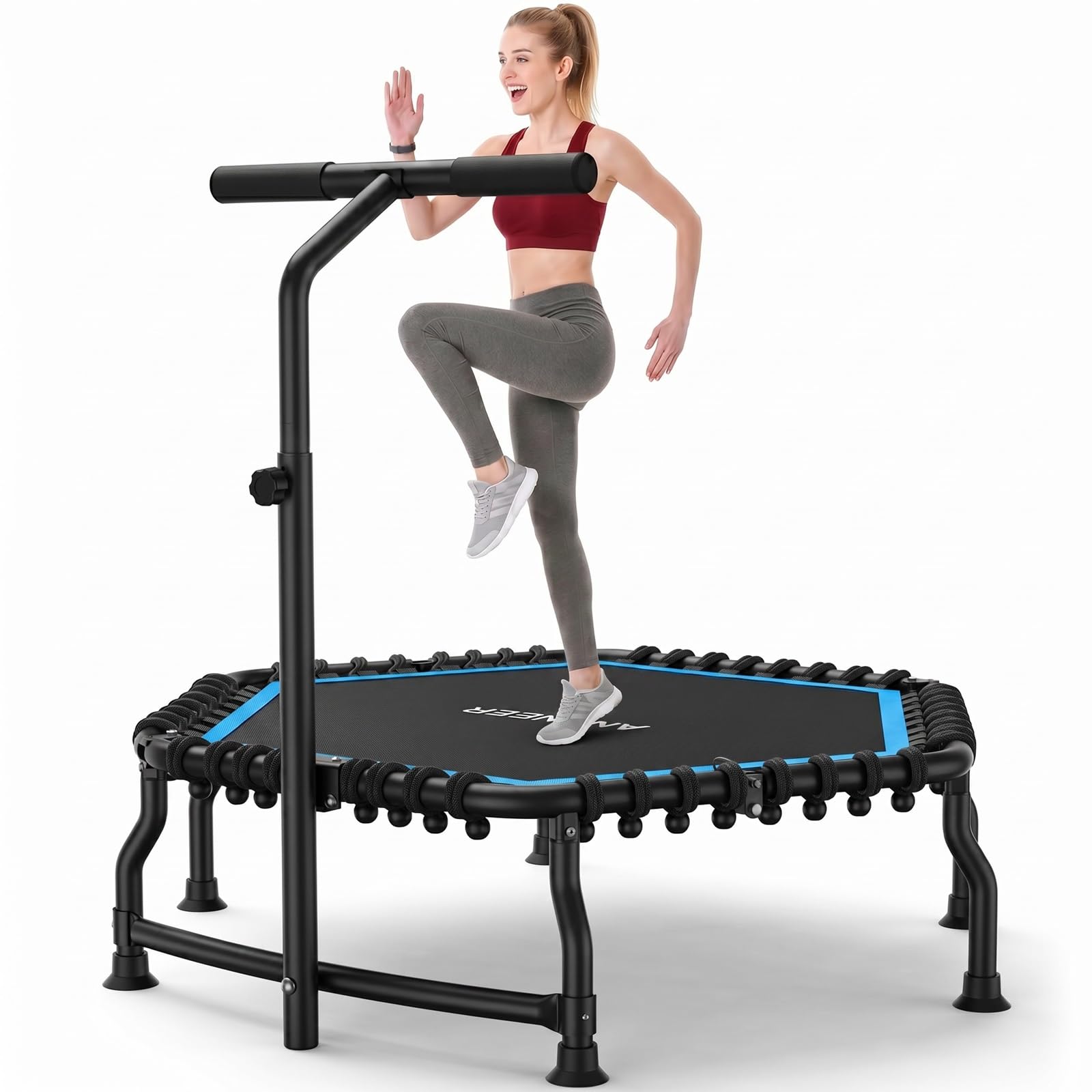 ANCHEER 50" Foldable Rebounder Trampoline for Adults-Indoor/Garden Workout