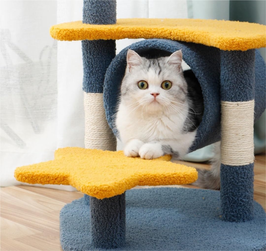 Albero Tiragraffi Per Gatti Piattaforma Di Riposo Piccolo Tiragraffi Per Interni Con Torre Per Gatti In Condominio Naturale