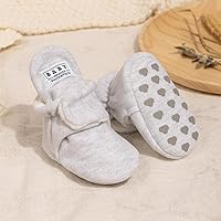 Vista 122 de Sawimlgy - Botines de algodón antideslizantes para recién nacido, con agarre, para cuna o para el invierno 010/Amarrón